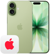 iPhone 17, ภายนอกด้านหลัง, สีเขียวเสจ, ระบบกล้อง Fusion คู่, ภายนอกด้านหน้า, Dynamic Island, ขอบจอภาพสีดำที่บาง, โลโก้ AppleCare+