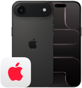 วางคู่กัน, iPhone Air, ภายนอกด้านหลัง, ระบบกล้อง Fusion, เลนส์ 1 ตัว, แฟลช, iPhone Air, ภายนอกด้านหน้าในดีไซน์แบบหน้าจอทั้งหมด